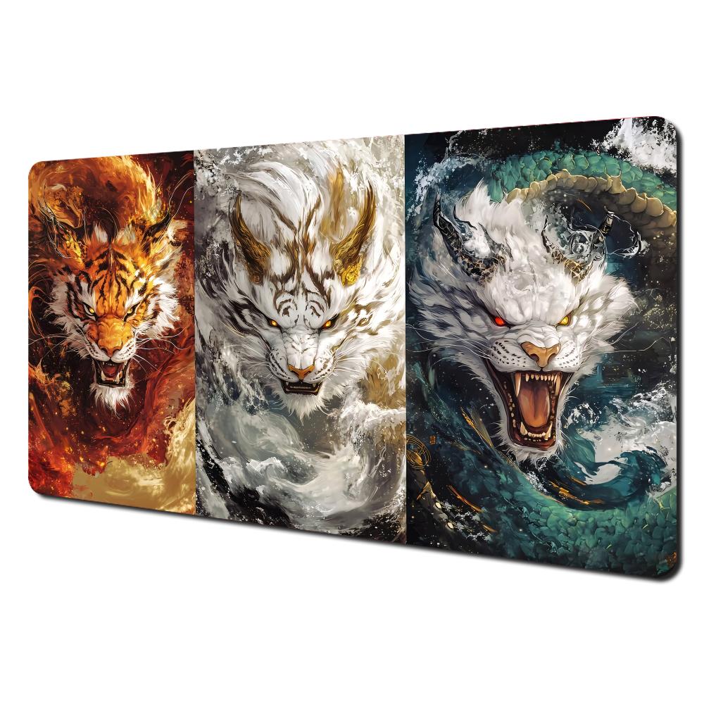 Fierce divine beast anime Mouse Pad Desk Mat Gaming mat pc accessories rubber antislip keypad expansion pad office desk mat