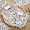 Baby Cotton Bib Flower Print Feeding Towel Water Absorbent Saliva Towel Newborns Burp Cloth With/without Headband