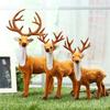 Desktop Model Elk Plush Christmas Decoration Reindeer Ornament Miniature Figurine Simulation Deer