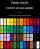 24-Color Acrylic Paint Set: Waterproof, 300ml Cans for Wall, Clothing & Shoes DIY Projects