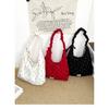 Floral Print Tote Bag Korean-Style Large Capacity Shoulder Bag Adjustable Strap Tote Bag Skin-Friendly For Daily Commute School