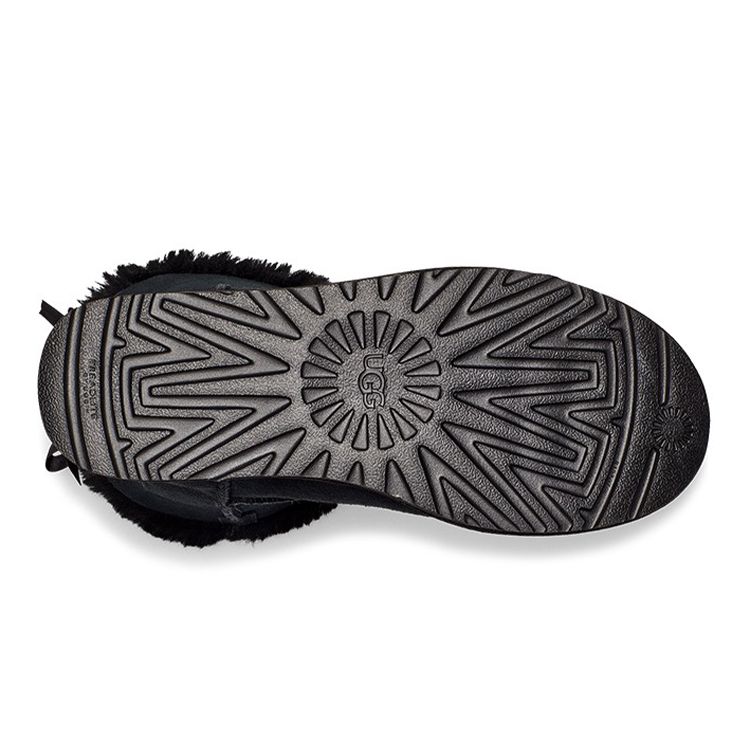 UGG Bailey Mini Bailey Chestnut Warm Plush Short Snow Boots Women Snow Boots Black 1119512-BLK