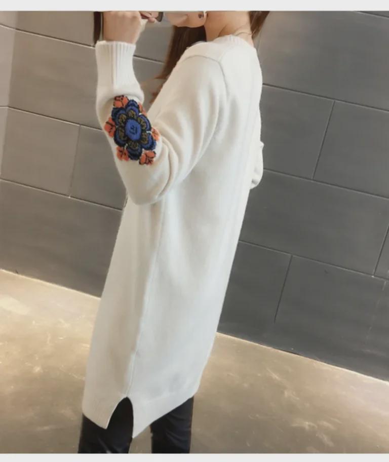 Women's 2024 Autumn/Winter Loose Knit Sweater - Thick, Trendy, Medium-Long Design