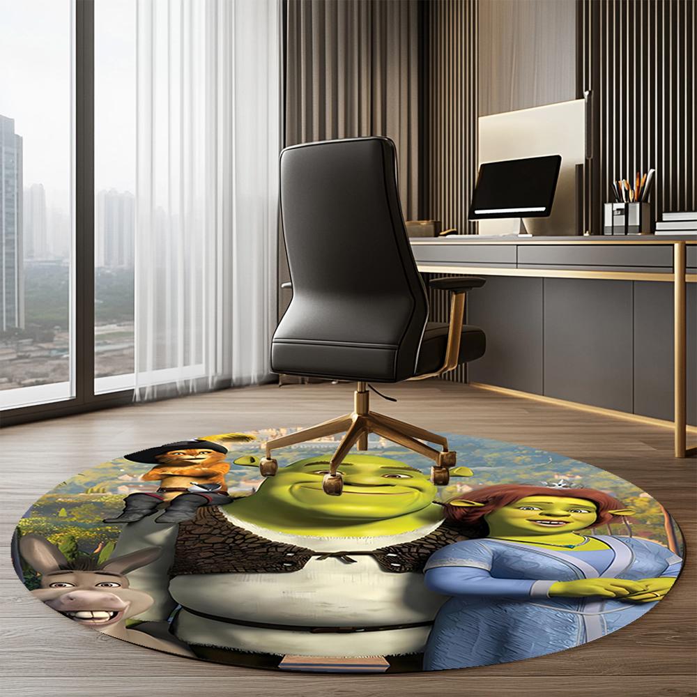 Runder Shrek-Teppich Teppich Stuhlteppich Teppich für Wohnbereiche Eingangsbereich Fußmatten, für Bürostuhl Wohnzimmer Schlafzimmer Küchenraum.