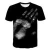 Halloween Big Palm Pattern Print T-Shirt For Men Summer Fashion Short Sleeve  T Shirt Women Street Casual Oversized Clothing