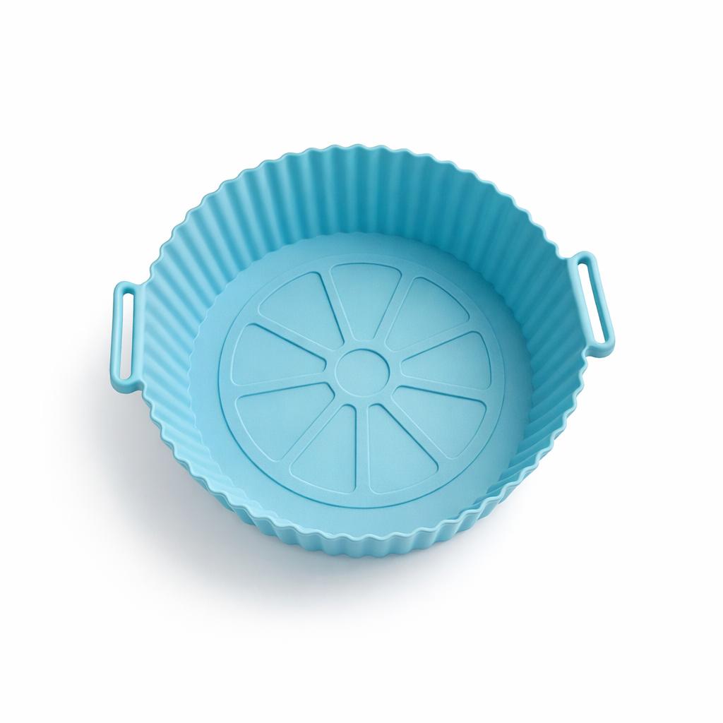 Silicone Air Fryer Pot Tray Food Safe Reusable Round BBQ Barbecue Pad Plate Airfryer Oven Baking Mold Basket Pan for Kitchen