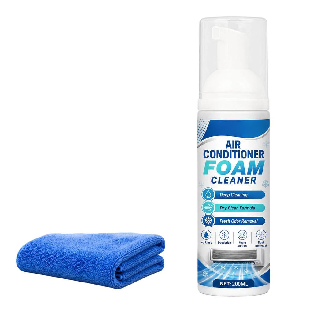 Conditioner Schaumreiniger 100 - Ohne Demontage Ohne Spülen Tiefenreinigender Schaum für Haushaltsgeräte - Inklusive Reinigungstuch