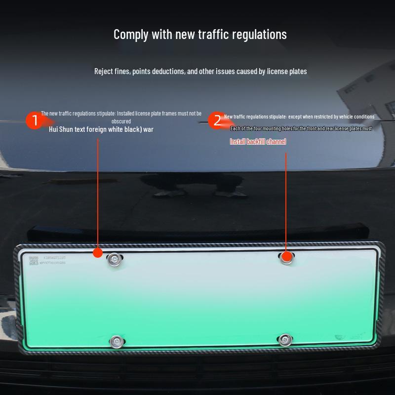 Tesla Model Y Full-Edge Floating License Plate Frame Accessories