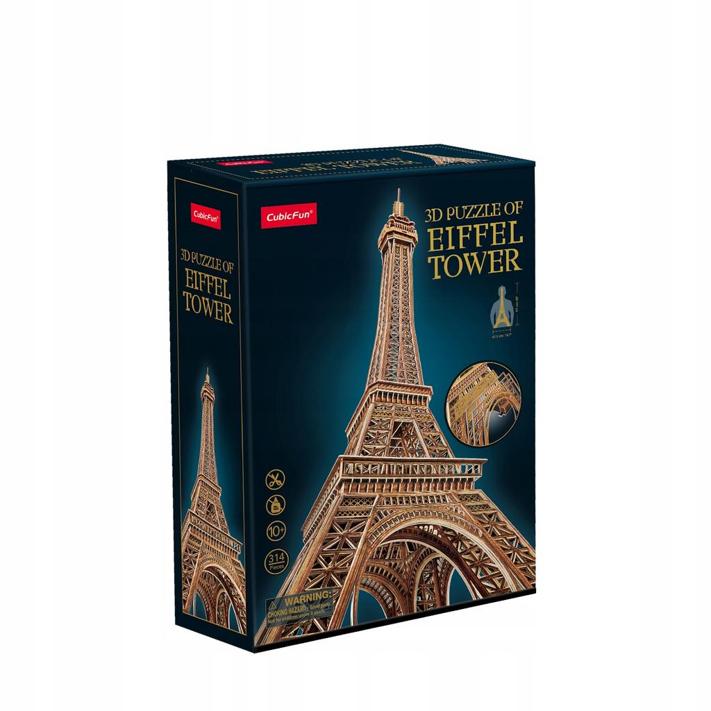 Würfel Spaß Puzzle 3D Großer Eiffelturm 314 Puzzleteile - 97 cm - mc284h