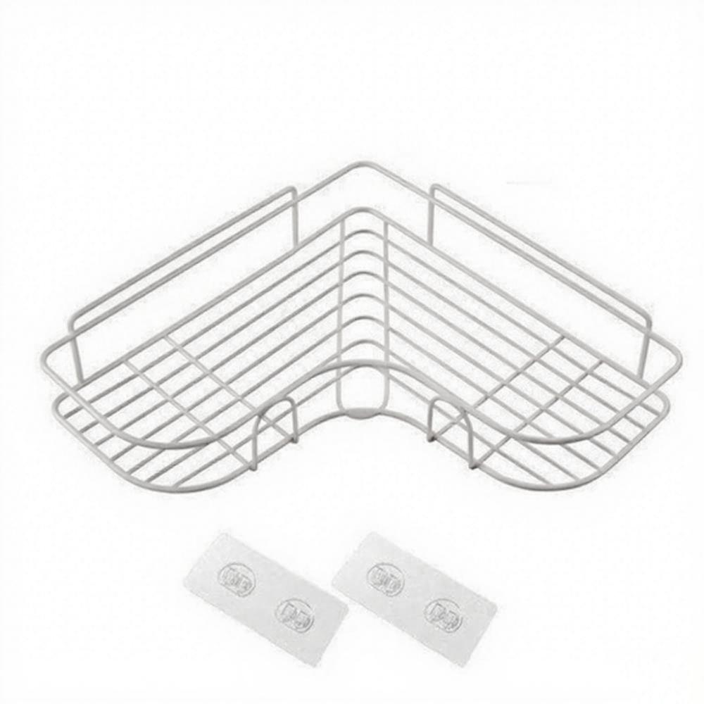 Rustproof Triangle Bathroom Shelf No-drill Shower Holder Bathroom Storage Grid Shelf Home