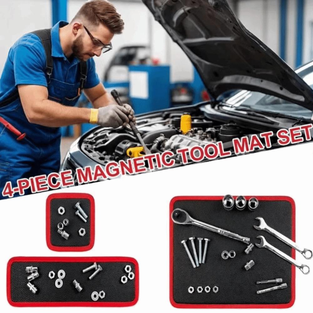 4 Sizes Magnetic Parts Holder Non-Slip Trays Screw Nut Organizer Work Tray  for Car Repair