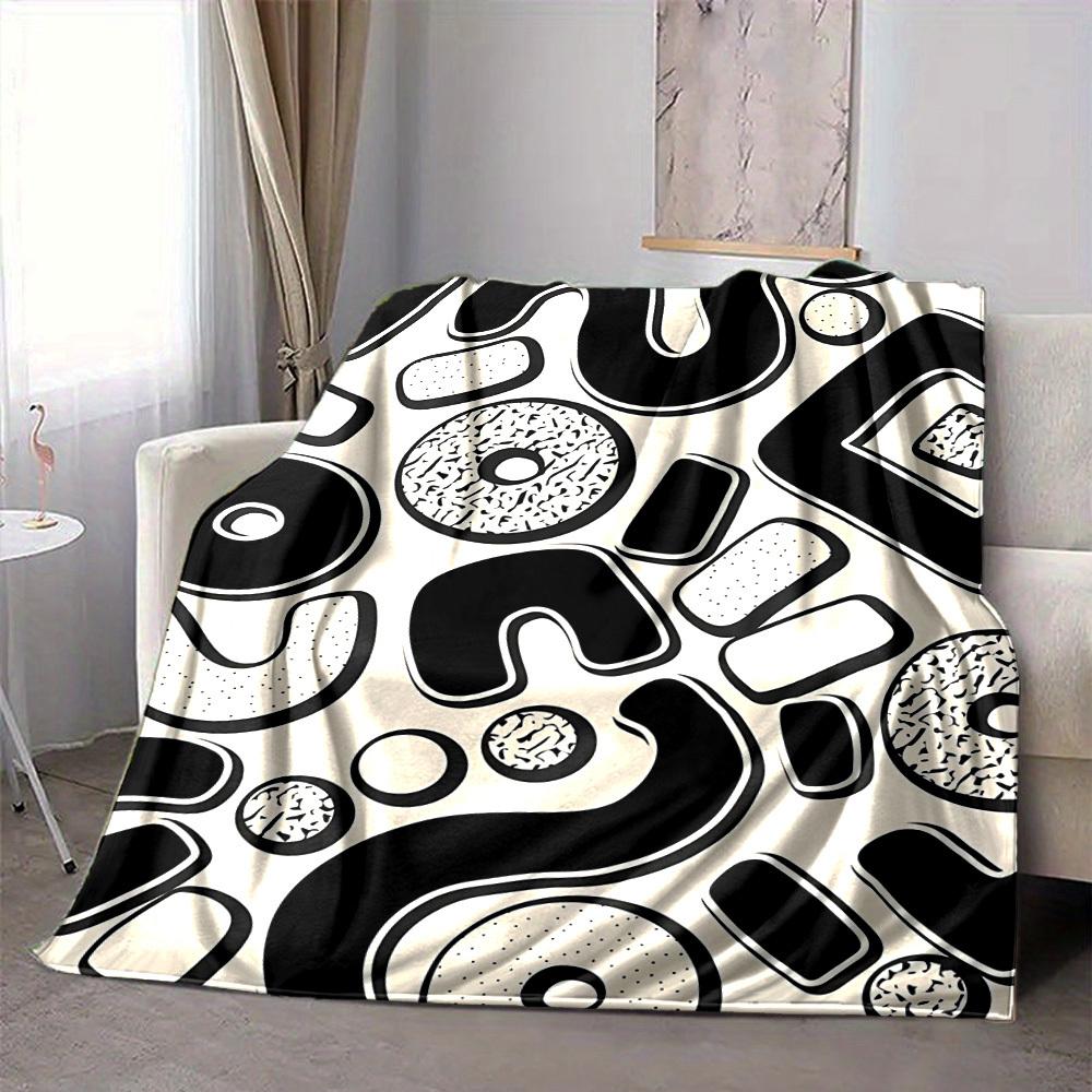 1pc Abstract Patterns Blanket Warm, Cozy, And Soft, Suitable for Sofas, Beds, Cars, And Office Use.Perfect for Camping And Travel, Making It a Great G