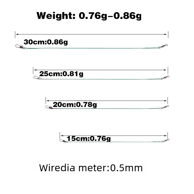 Anti-Bite Fishing Line: Steel Wire, Anti-Tangling Braided Sub-Line for Bait and Gear
