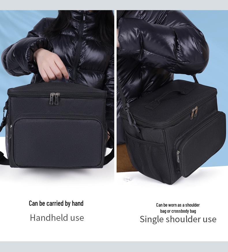 Portable Insulated Lunch Bag: Oxford Cloth, Handheld or Crossbody, Perfect for Picnics