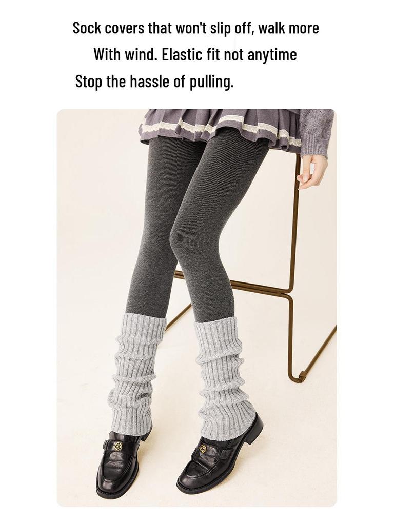 Women's Y2K Knitted Leg Warmers: Thick Autumn/Winter Japanese Style Student Socks