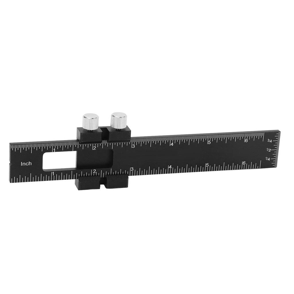 T Square Woodworking Ruler Aluminum Alloy Adjustable Slide Stop Scribing Marking Ruler Metric Inch