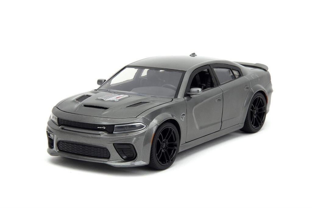 JADA TOYS 1/24 Scale Fast & Furious X Dodge Charger SRT Hellcat 2021 F&F X Charger Diecast Model Car, Gray [Parallel Import]