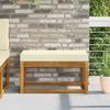 Outdoor Seat Cushion Cream 80 X 40 X 8 Cm 100percent  Polyester