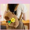 Cute And Trendy Capybara Plush Doll Backpack Stylish Soft Bag For Girls 35cm Height