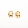 Retro Hong Kong Style Round Hollow Fashion Stud Earrings Light Luxury High-End Personality Exaggerated Artistic Sense Earrings Women