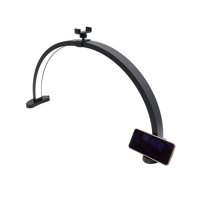 28-Inch Folding Half-Moon Beauty Light, 40W Rechargeable U-Shaped Lamp for Microblading, Eyelash Extension, Manicure & More