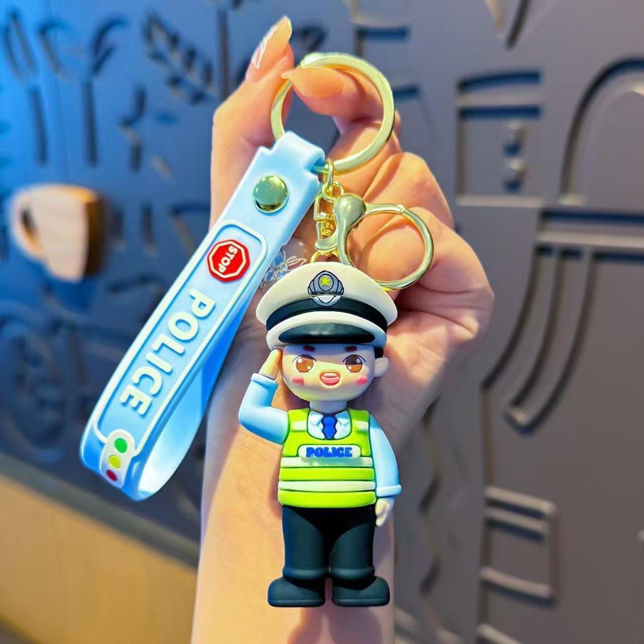 Creative Firefighter Keychain Fire Safety Promotion Fire Festival Activities Commemorative Promotion Gifts