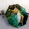 Tinker bell Themed Travel Umbrella-8 Ribs Automatic Opening and Closing, Portable Folding Design, Compact and Stylish Umbrella