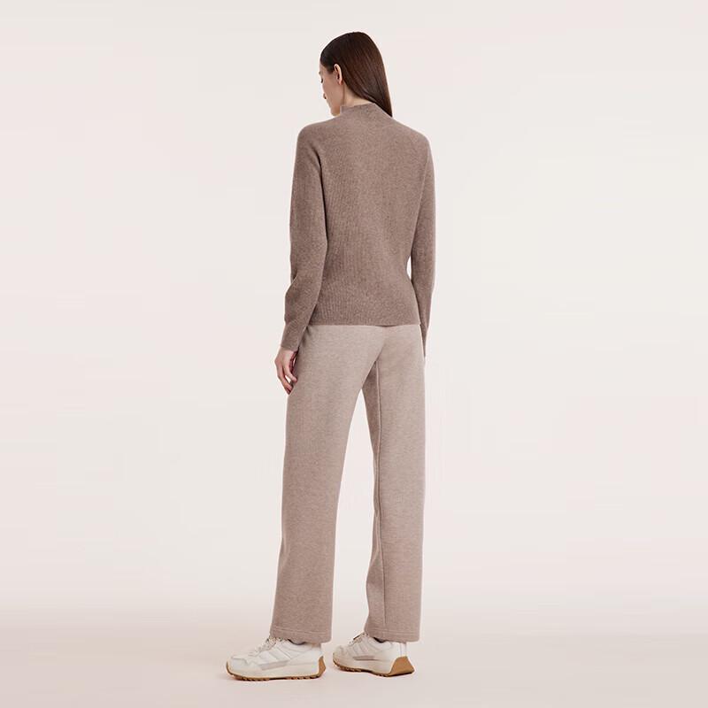GOELIA 100% Cashmere Mock Neck Seamless Sweater