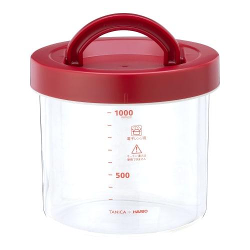 TANICA Glass Inner Container (YS-02) Only. Compatible with Yogurtia S (YS-01), Yogurtia (YM-1200), and KAMOSICO (KS-02/KS-12) (Red)