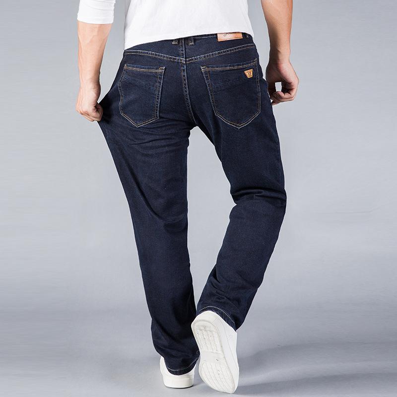 Men's Jeans Straight Loose Business Pants Men's Stretch Plus Size Trousers