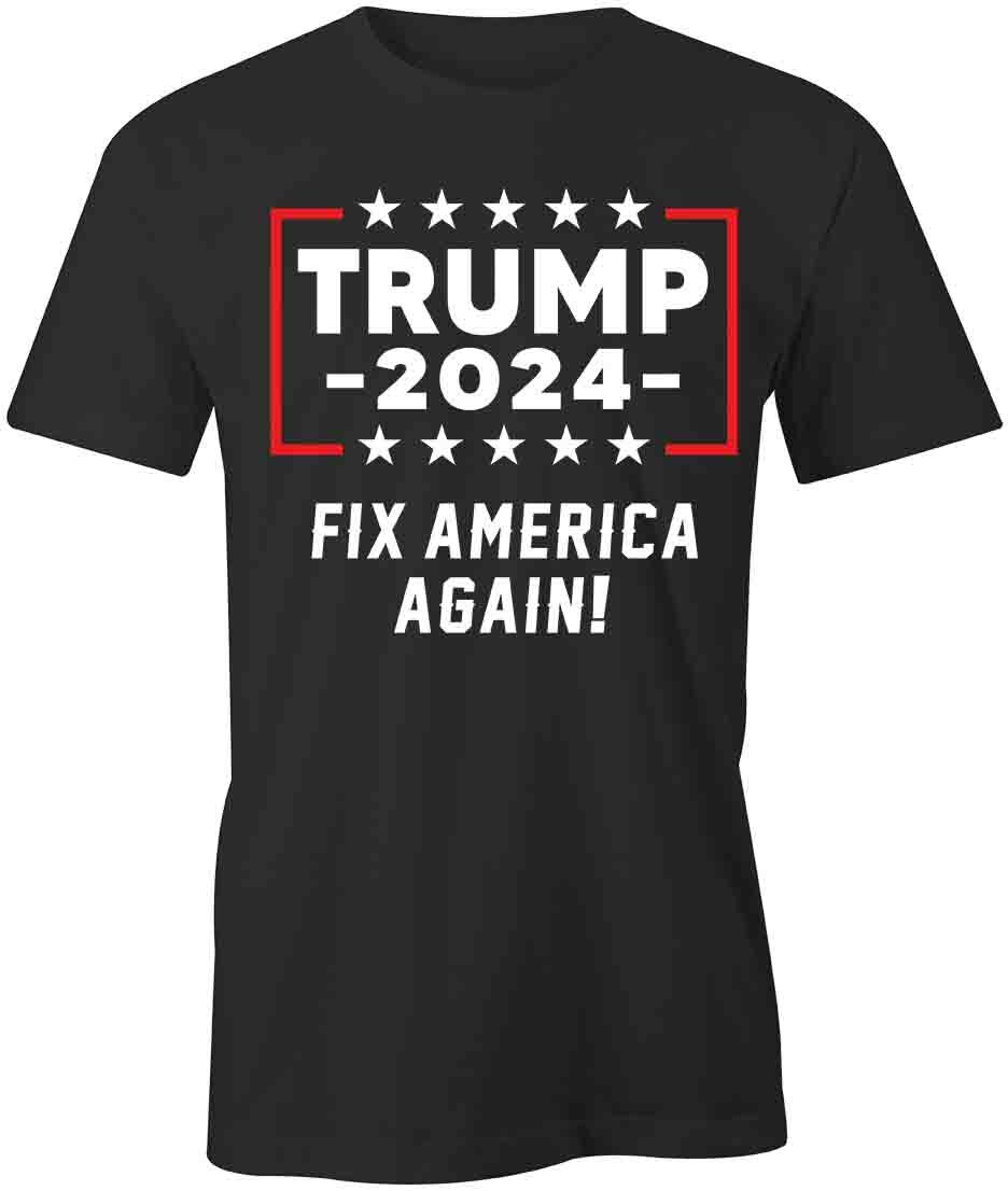 TRUMP FIX AMERICA AGAIN TShirt Tee Short-Sleeved Cotton CLOTHING S1BSA664 XXL