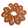 10Pcs/Set Golf Club Cover Delicate Embroidery Fine Workmanship Wear-resistant Scratch-resistant Exquisite Sewing Protective