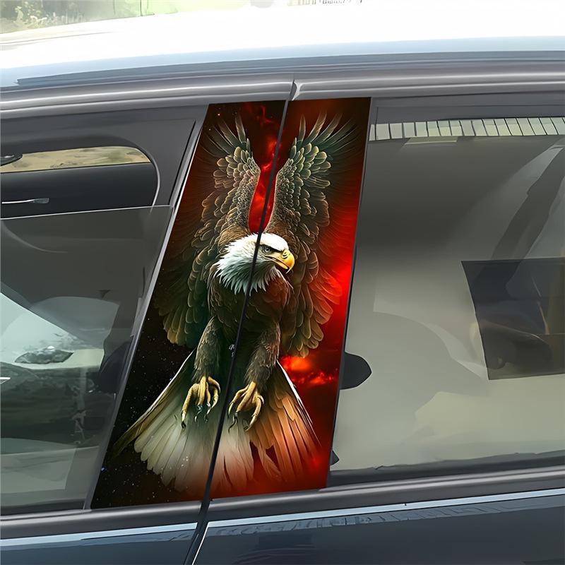 Zestaw 2 szt. Odważny Rycerz Orzeł Naklejki Winylowe na Samochód - Odporne na Zarysowania