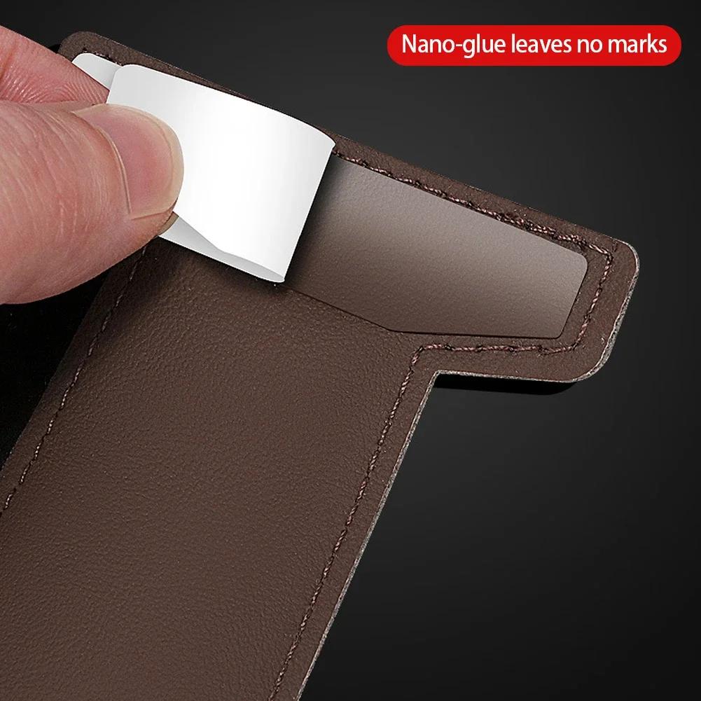 Universal Car Passenger Glove Box Hidden Hooks Purse Bag Suede Leather Hanger Hat Holder Interior Storage Auto Hook Accessories