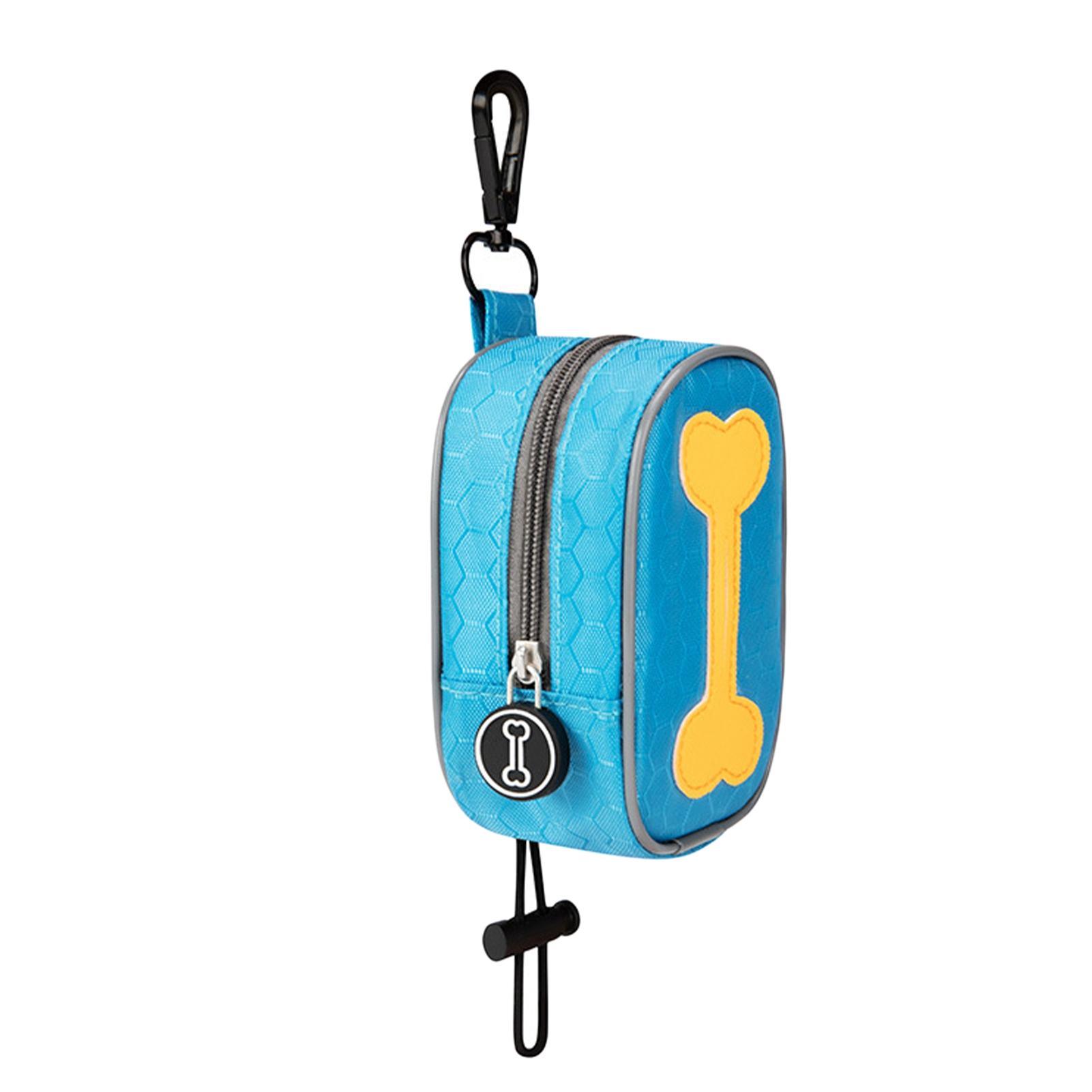 

Держатель для пакетов для собачьих отходов, ткань Оксфорд, металлическая клипса, прочный, портативный диспенсер для пакетов для собачьих отходов для улицы синий