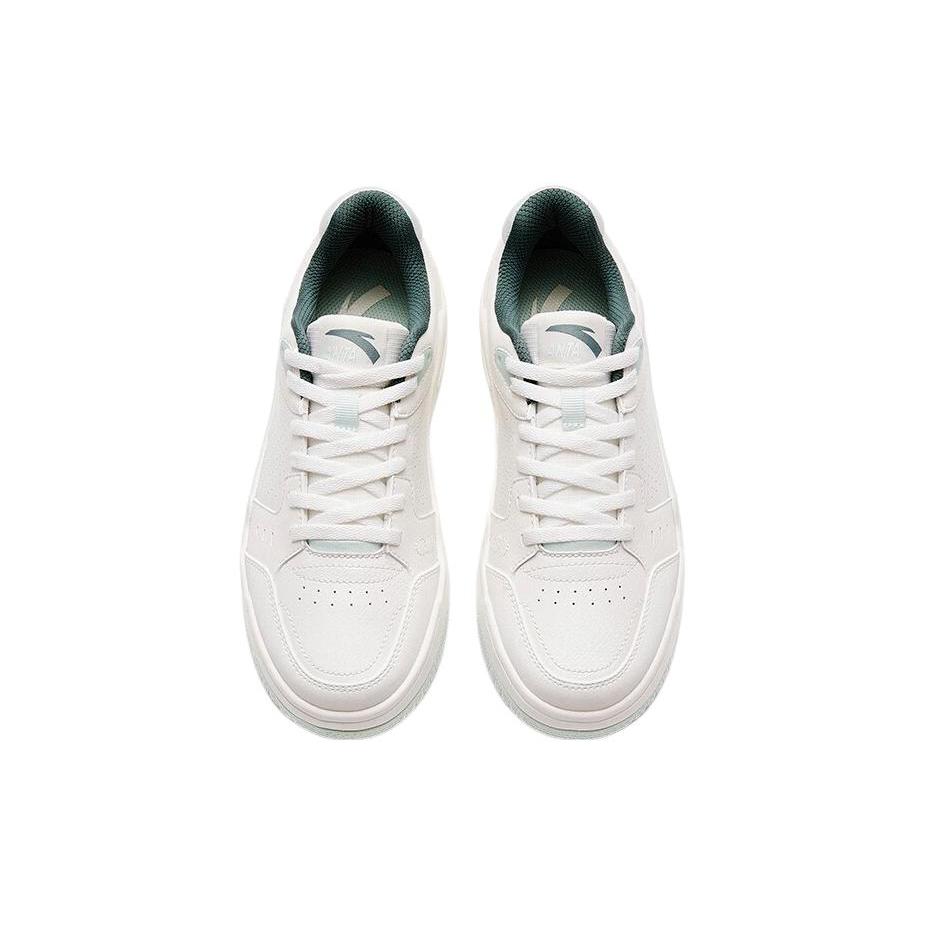 Anta 982GZ Slip Resistant Abrasion Resistant Low top Skateboard Shoes Women's White Green 122338010-3