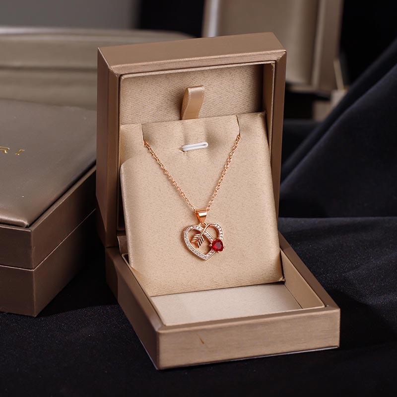 

GemChic женское ожерелье с подвеской в ​​форме сердца, ожерелье со стрелой Купидона, модная подвеска с инкрустацией из циркона, темпераментная цепочка на ключицу, подарок на день рождения, Рождество, ювелирные изделия