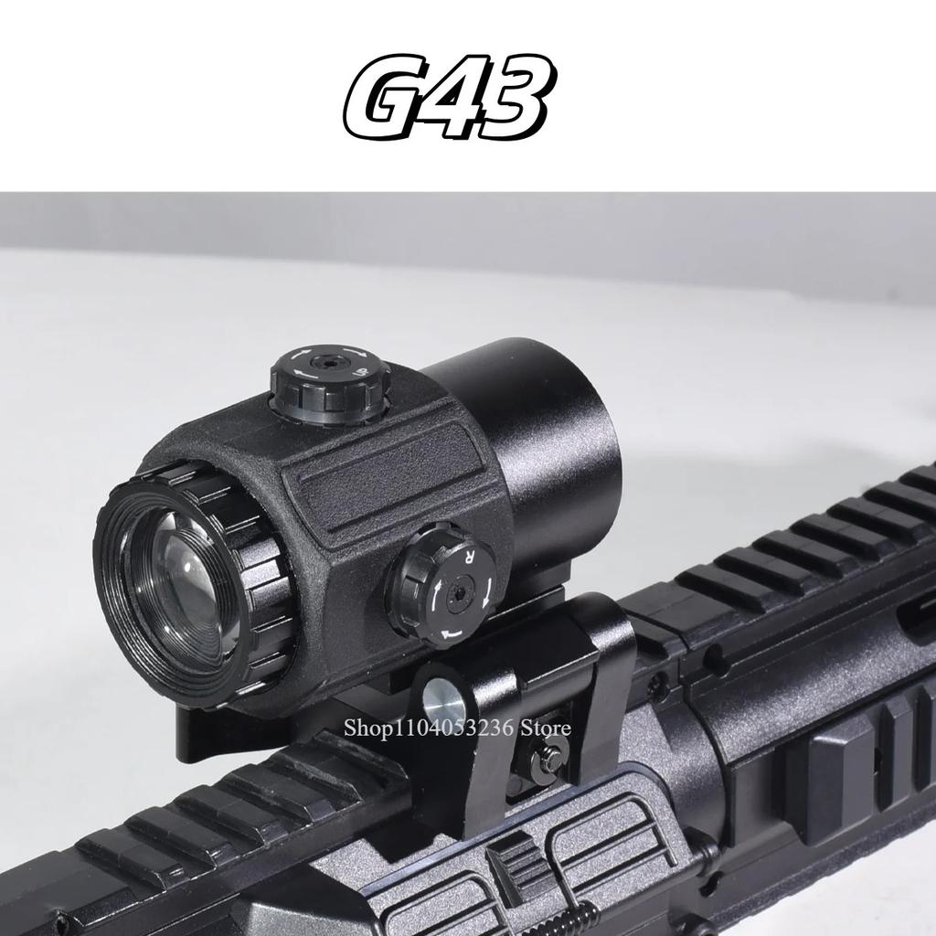 Tactical E*t*ch G33 G43 G45 Sight Fixed 3X 5X Magnifier Scope with Quick Disassembly and Flipping for Airsoft Hunting Collimator