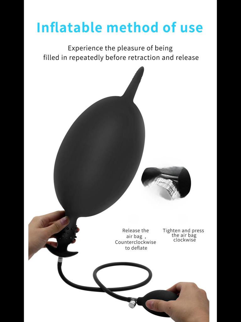 Φουσκωτό βύσμα διαστολέα πρωκτού για άνδρες και γυναίκες - Μακρύς αυνανισμός πρωκτού σιλικόνης