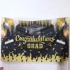 Glitter Graduates Background Celebrate Happy Graduation Banner  School Party Decor