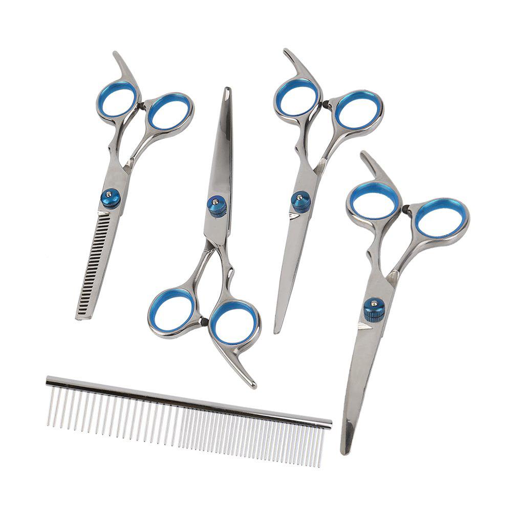 

6PCS/Set Professional Pets Grooming Scissors Set Shears Hairdressing Haircut Tools Kit Type A