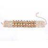 Collar Gargantilla de Gota de Agua Colorida con Diamantes Completos, Accesorio Exagerado de Declaración para Conjunto de Ropa de Mujer