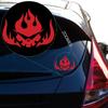 Gurren Lagann decal sticker for car windows, laptops, motorcycles, walls, mirrors, and more. SKU: 480, 6" x 7.8", Red