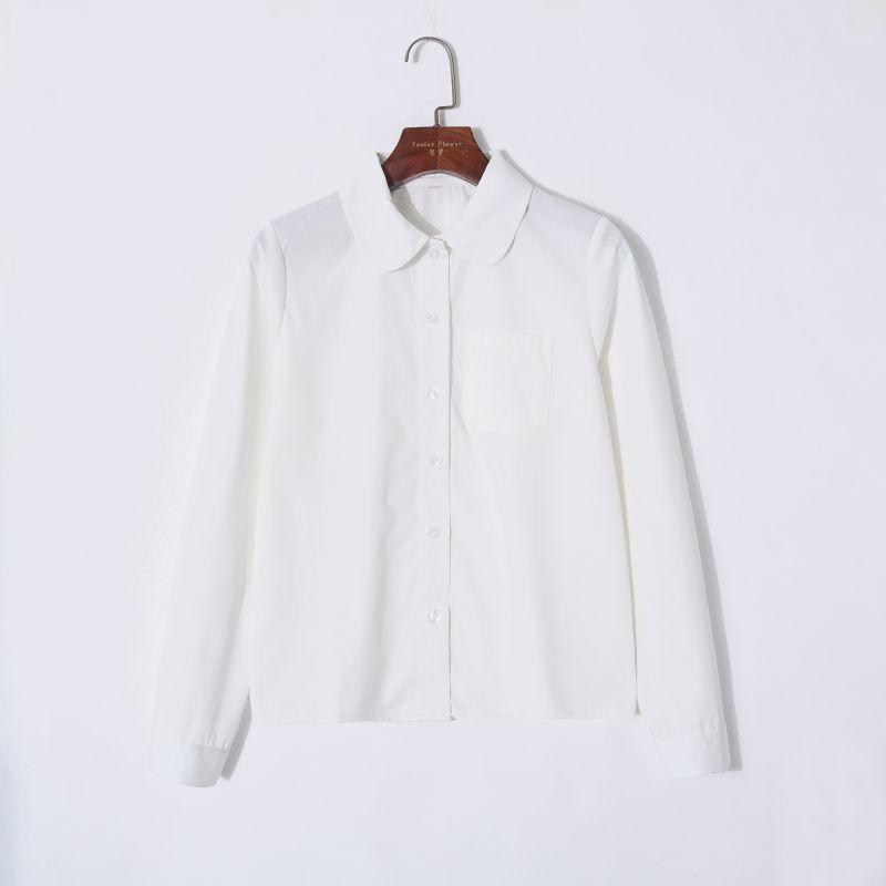 

Age-Reducing Spring Lapel Single Breasted Loose Long-Sleeved Shirt White F (free size)