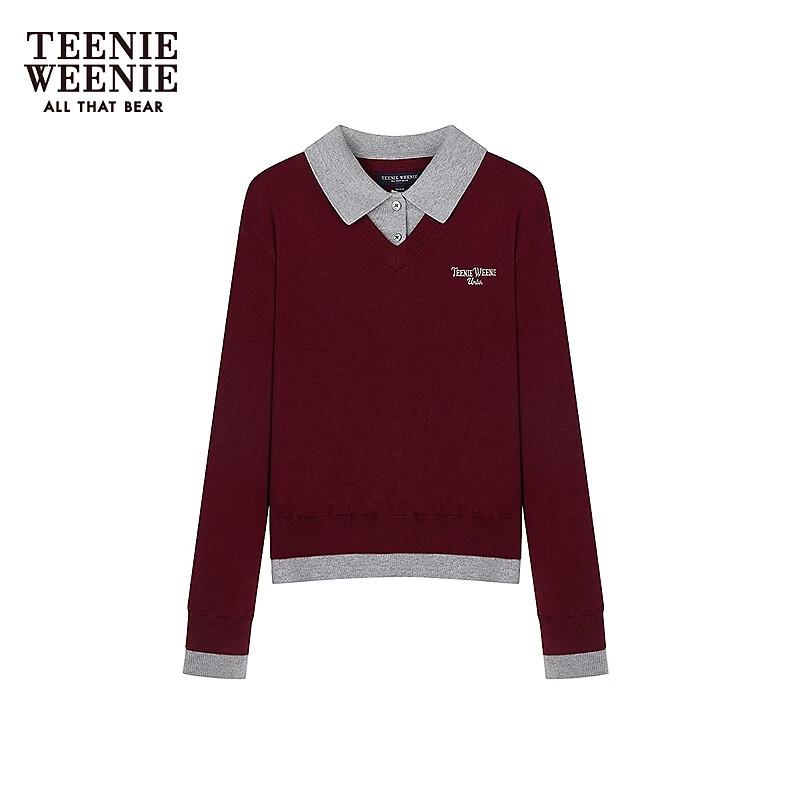 Teenie Weenie Women's Bear Letter Knit Sweater