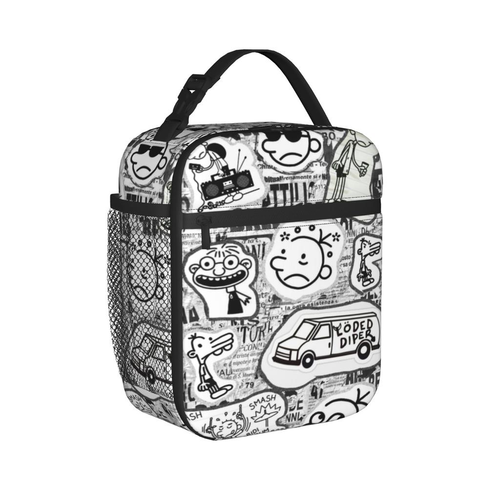 Diary Of A Wimpy Thermal Insulated Lunch Bag for Picnic Portable Food Bag Men Women Thermal Cooler Lunch Boxes