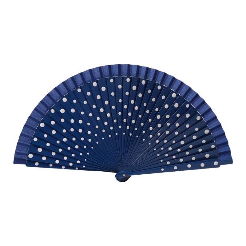 Dots Pattern Folding Fan Clothing Accessories Flamenco Spanish Classical Dance Performances Handheld Fan Hand Fan