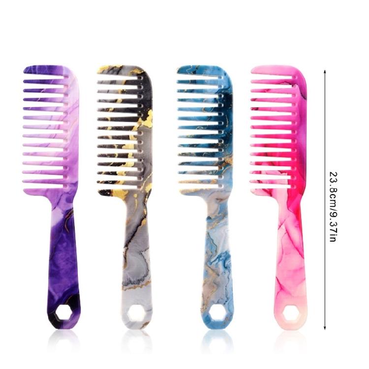 Wide Tooth Comb Detangler Hair Comb Printed Hair Styling Comb Curly Comb Hair Brush Comb Hairdressing Combs