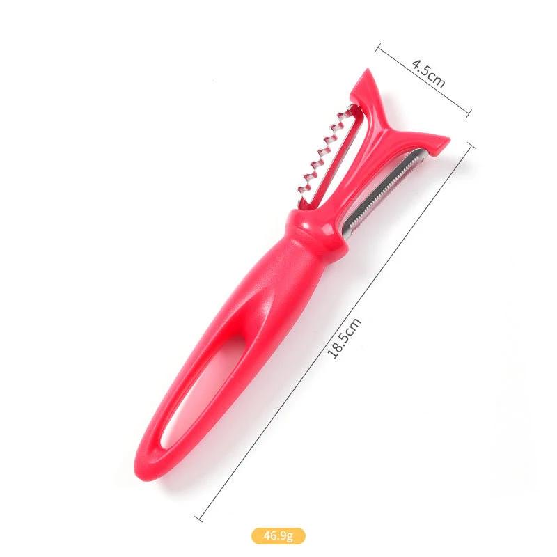 Stainless Steel Peeler Plastic Handle Carrot Cucumber Grater 3 In 1 Multi-Function Apple Potato Zesters Kitchen Vegetable Tools