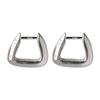 Glossy U-shaped Ear Buckle Women's Niche Design High-end Basic Square Earrings Simple Commute
